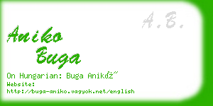 aniko buga business card